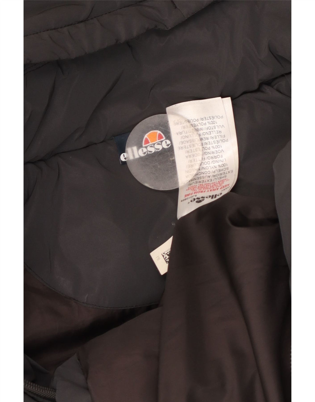 Damska ocieplana kurtka z kapturem Ellesse UK 14, średni czarny nylon
