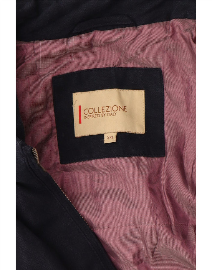 Vintage męska kurtka bomber UK 44 2XL granatowa