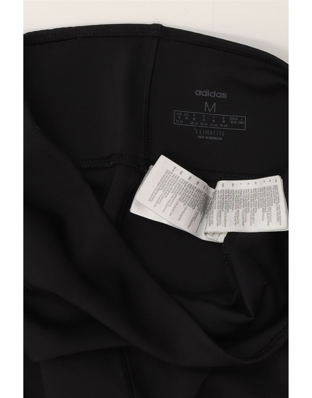 Damskie legginsy ADIDAS Climalite UK 12/14, średni czarny poliester