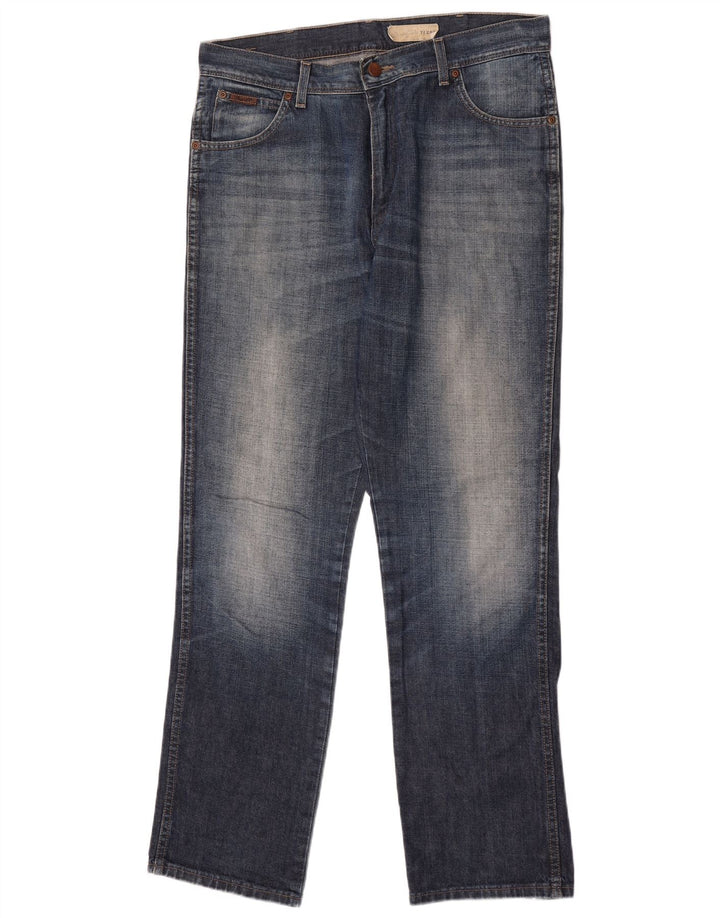 Męskie jeansy Wrangler Texas Straight W36 L34 Niebieskie, bawełniane