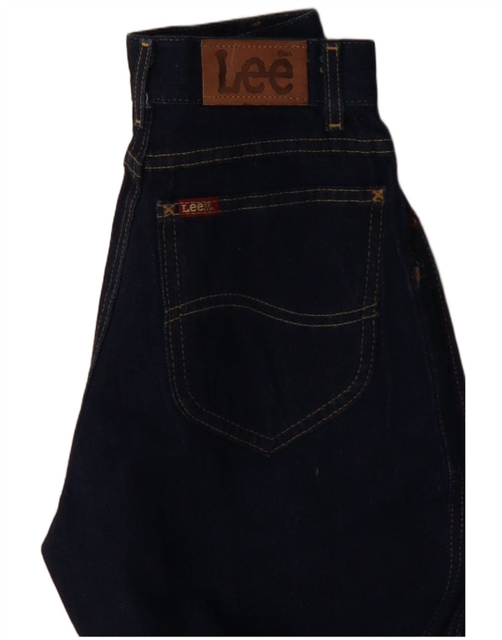 Damskie jeansy z wysokim stanem LEE W22 L27 granatowe