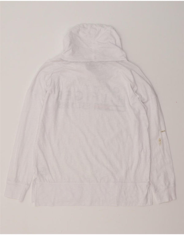 Damski top damski oversize TOMMY HILFIGER z długim rękawem, UK 10, mały, biały