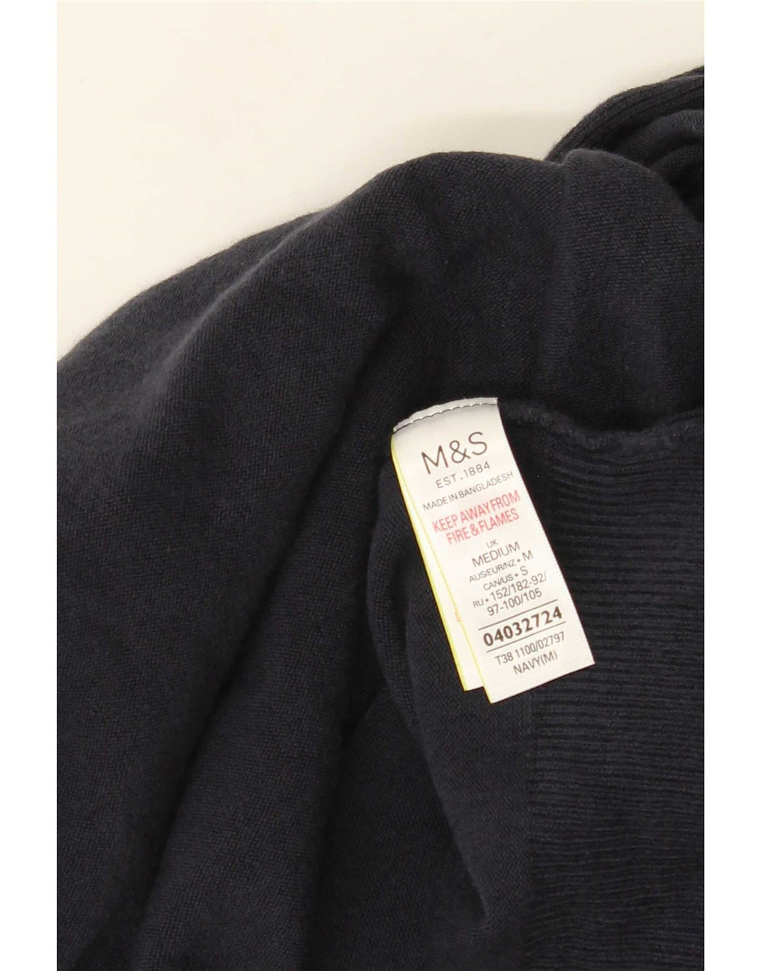 Marks & Spencer Damski sweter rozpinany UK 14 Średni granatowy akryl