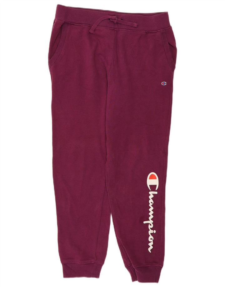 Damskie spodnie dresowe CHAMPION Graphic Joggers UK 18 XL Fioletowa bawełna