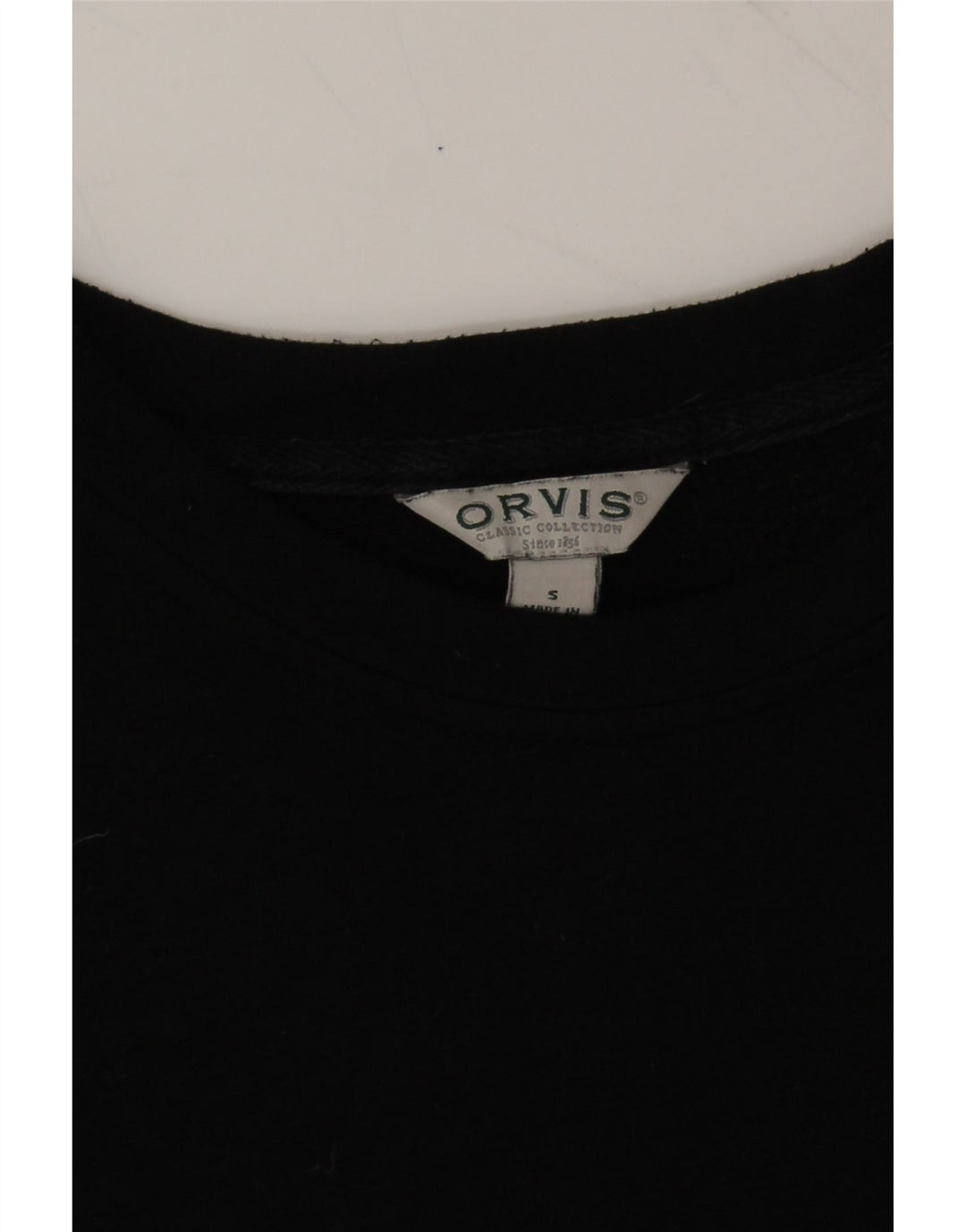 ORVIS Mens Sweatshirt Jumper Small Black Modal Vintage Orvis and Second-Hand Orvis from Messina Hembry 