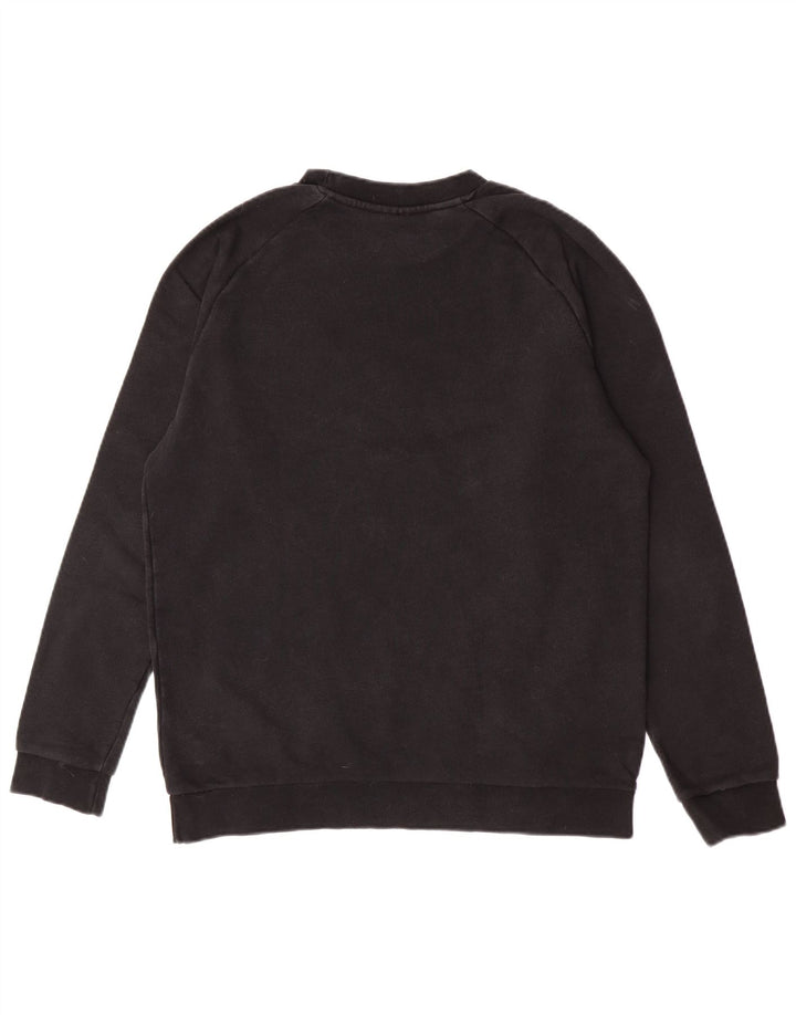 Męska bluza Adidas z grafiką, średnia czarna bawełniana