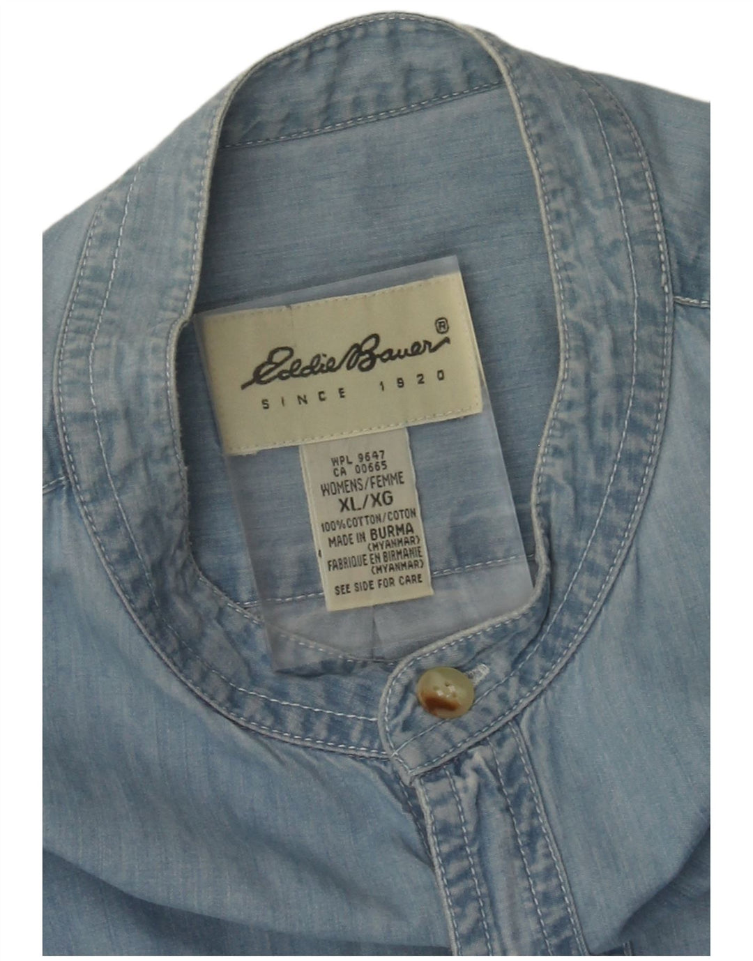 Damska sukienka dżinsowa Eddie Bauer UK 16 XL, niebieska bawełna