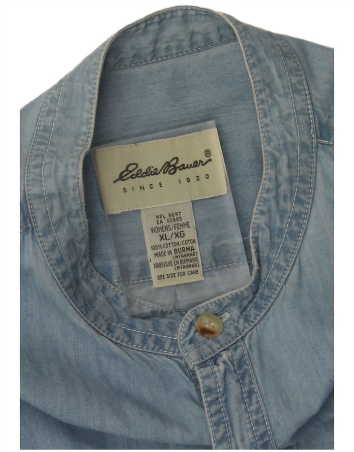 Damska sukienka dżinsowa Eddie Bauer UK 16 XL, niebieska bawełna