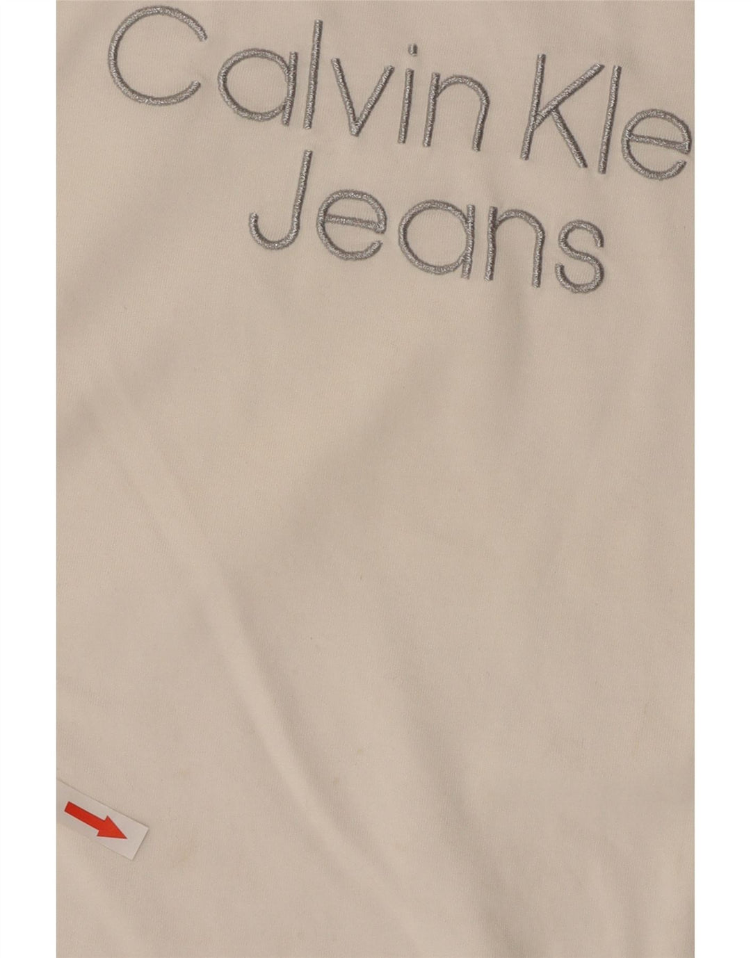 T-shirt damski Calvin Klein Jeans Crop Graphic Top UK 14 Średni biały