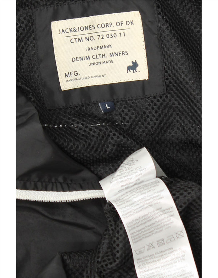 Męska kurtka bomber Jack & Jones UK 40, duża, czarna, poliester