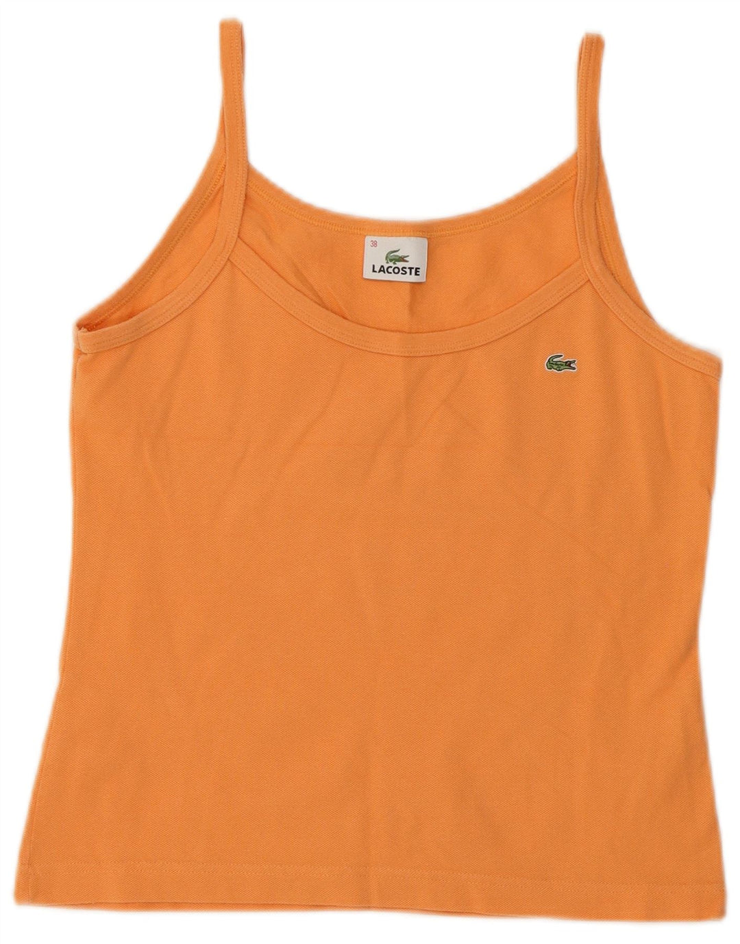 Lacoste Damski top na ramiączkach, rozmiar 38, średnia pomarańczowa bawełna