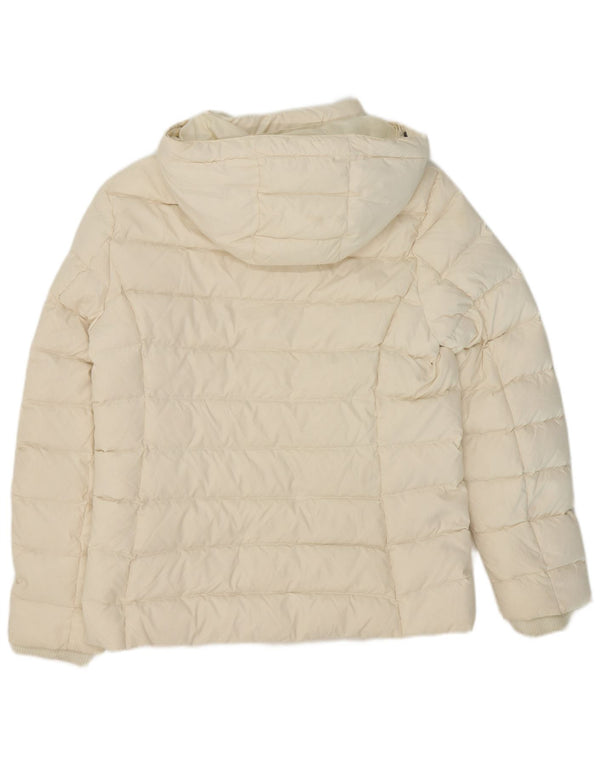 Damska ocieplana kurtka z kapturem Tommy Hilfiger UK 18 XL, biały poliester