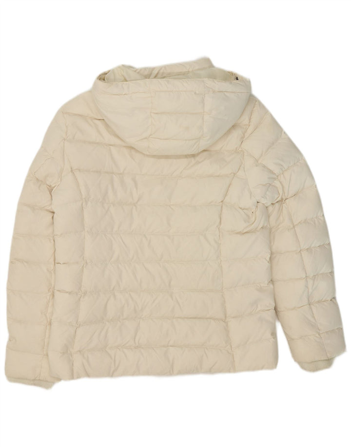 Damska ocieplana kurtka z kapturem Tommy Hilfiger UK 18 XL, biały poliester