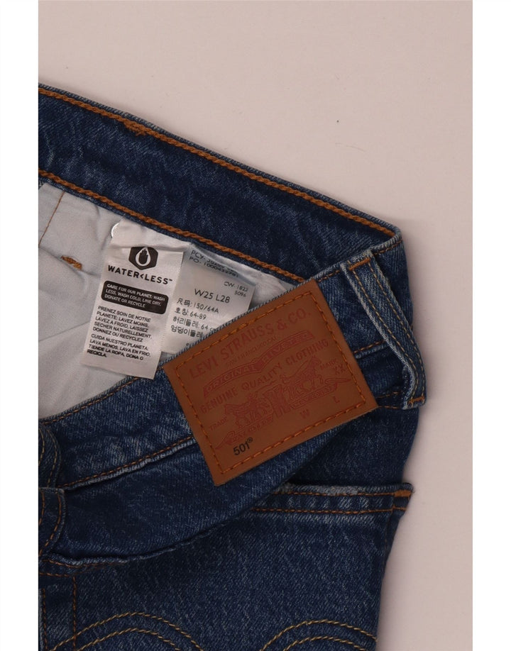 Damskie jeansy Levi's 501 Straight W25 L28 Niebieskie
