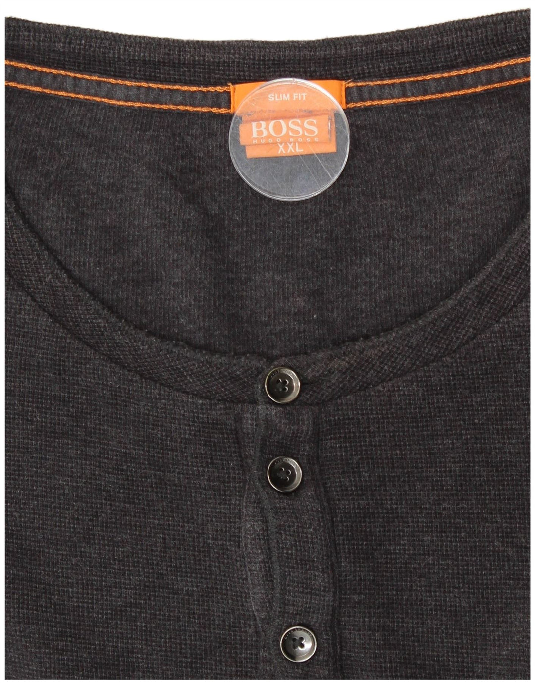 Męski top slim fit HUGO BOSS z długim rękawem, 2XL, szary