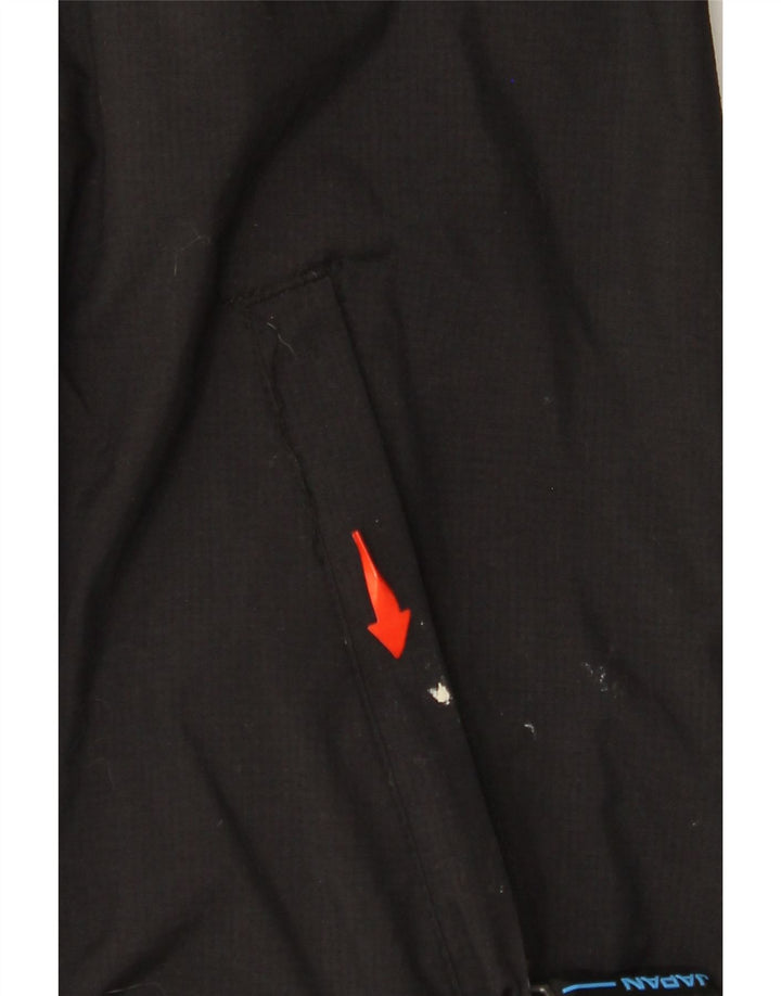 Damska kurtka wiatrówka z kapturem SUPERDRY UK 16, duża, czarna nylonowa