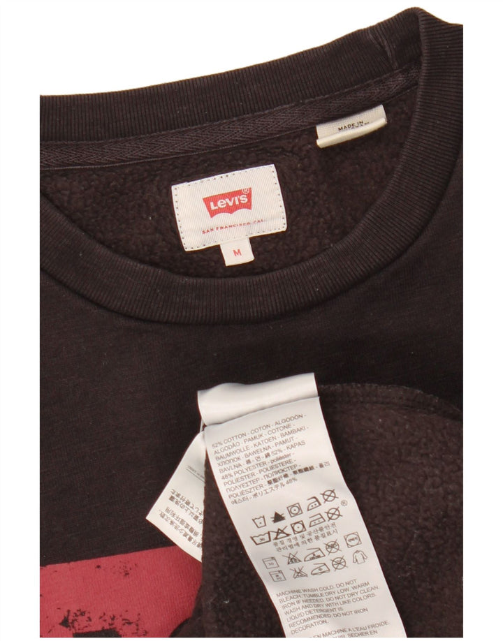 Męska bluza z grafiką Levi's, średnia czarna, bawełniana