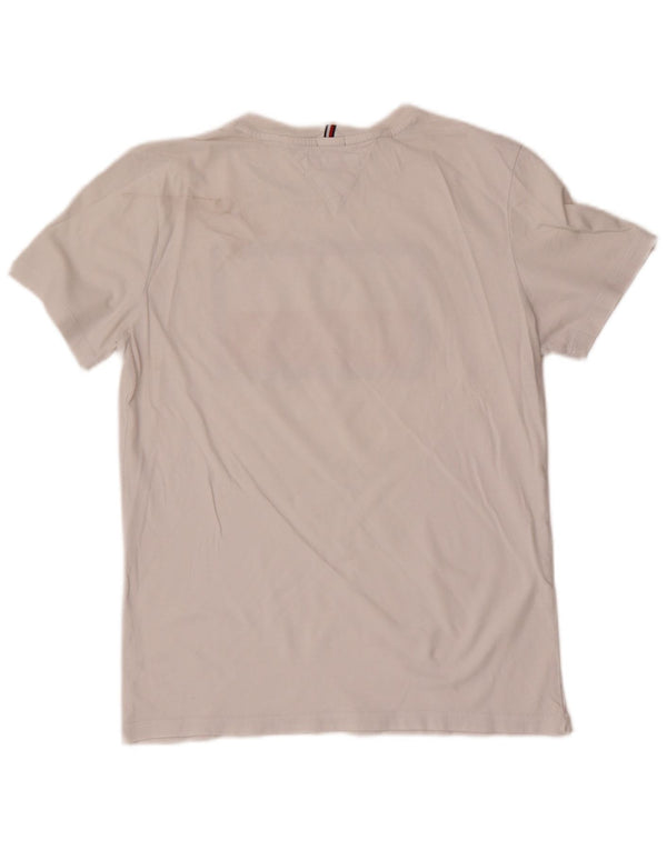 Chłopięcy T-shirt z grafiką Tommy Hilfiger, 15-16 lat, biała bawełna