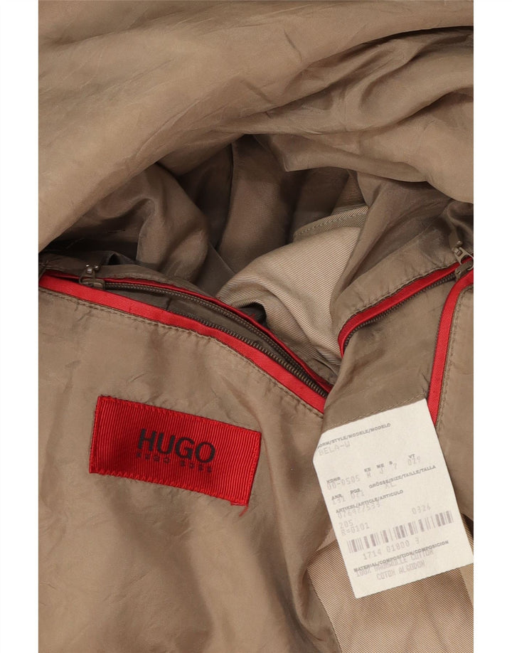 Płaszcz męski Hugo Boss UK 42 XL, beżowy, bawełniany