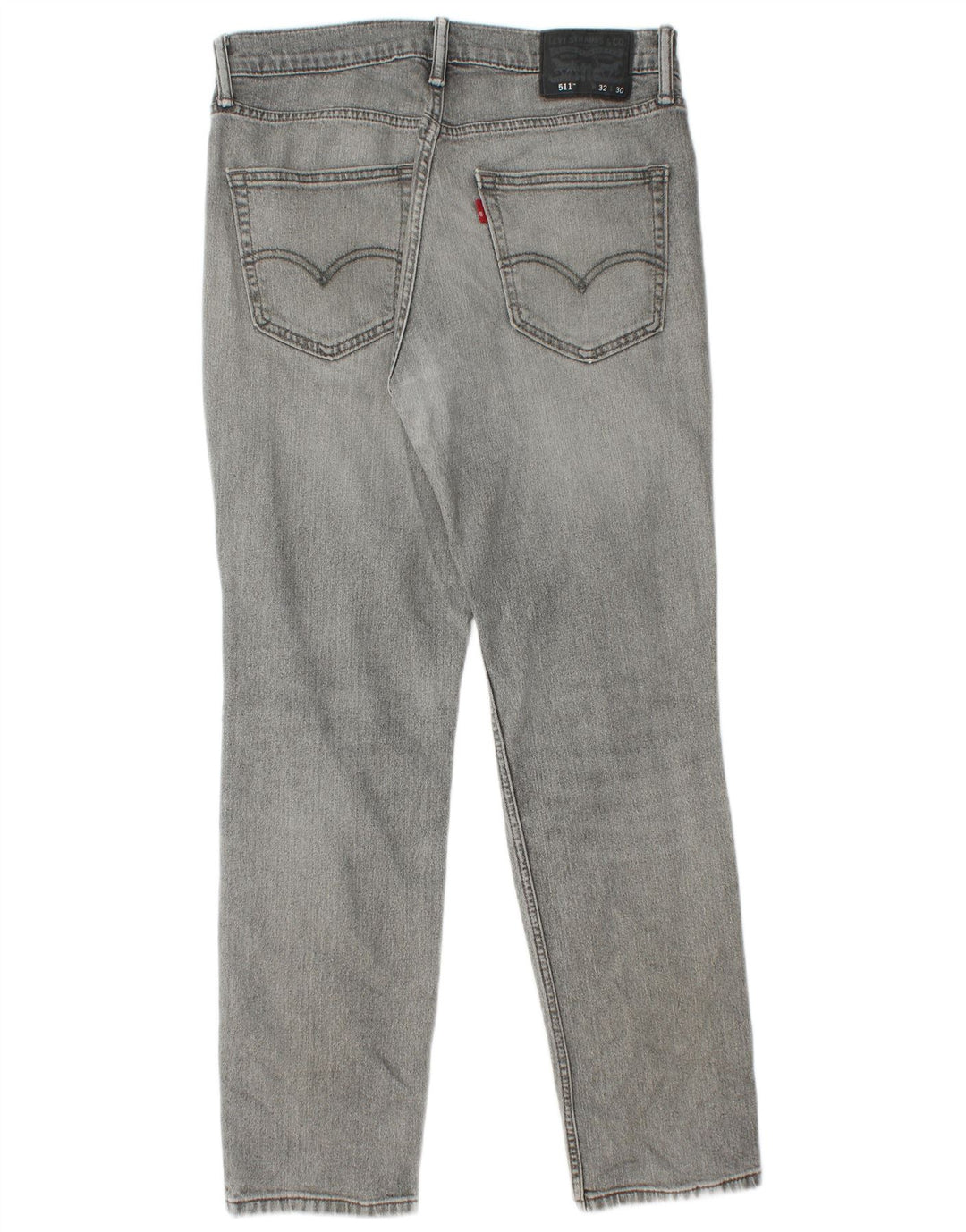Męskie jeansy Levi's 511 w trudnej sytuacji, 32 L30, szara bawełna