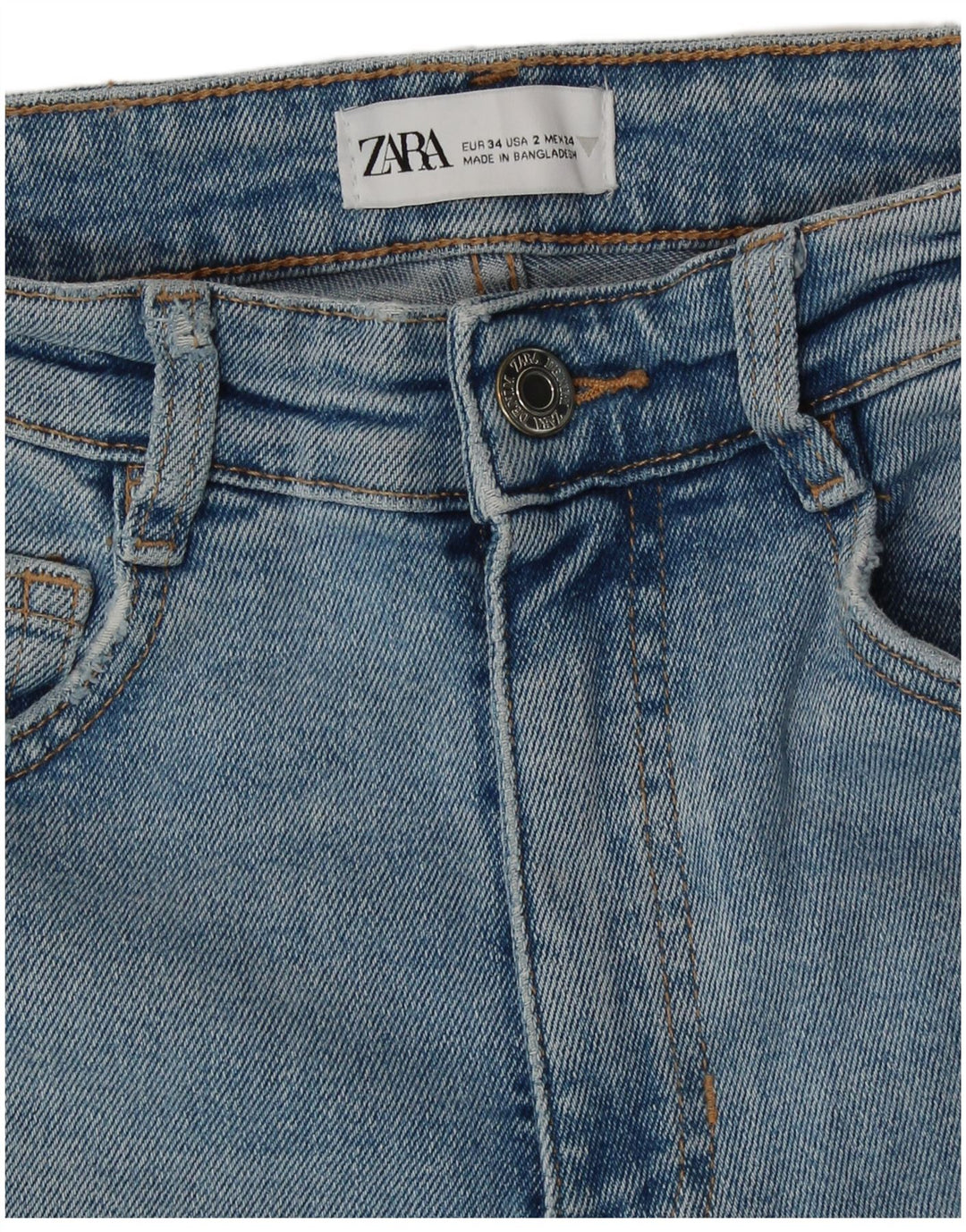 Damskie jeansy skinny Zara EU 34 XS W24 L27 Niebieskie bawełniane