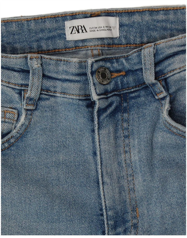 Damskie jeansy skinny Zara EU 34 XS W24 L27 Niebieskie bawełniane