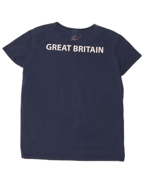 Damska koszulka graficzna Adidas Top UK 24/26 2XL Granatowa bawełna