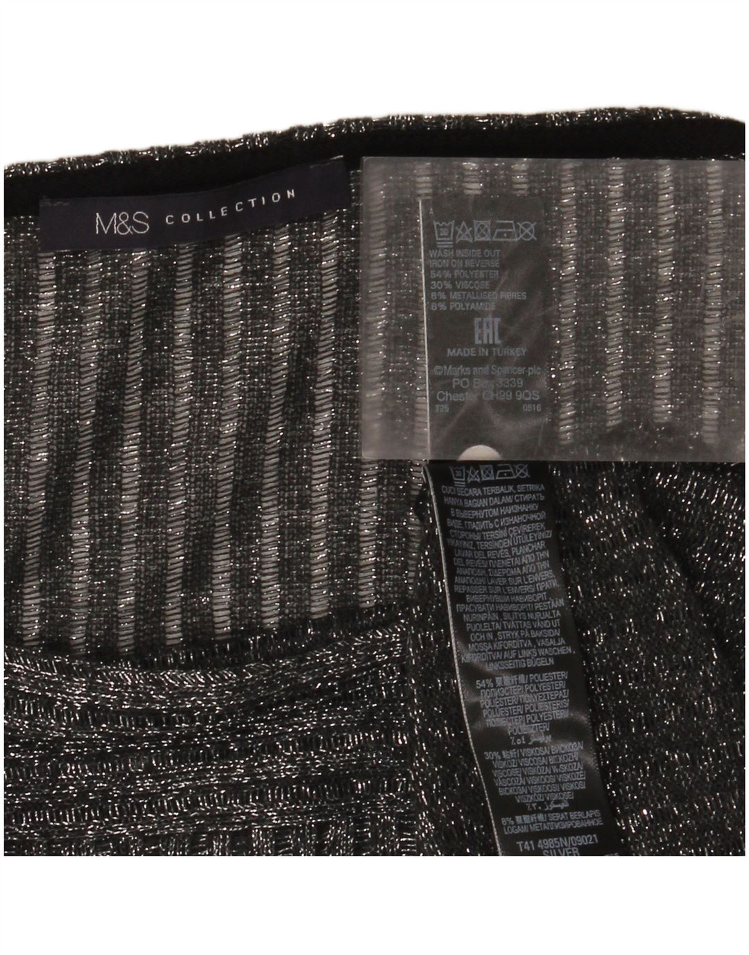 Bluzka damska MARKS & SPENCER UK 20 2XL Szary, nakrapiany poliester