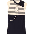 CHARMOR Womens Shift Dress IT 42 Medium Navy Blue Colourblock Nautical Vintage Charmor and Second-Hand Charmor from Messina Hembry 