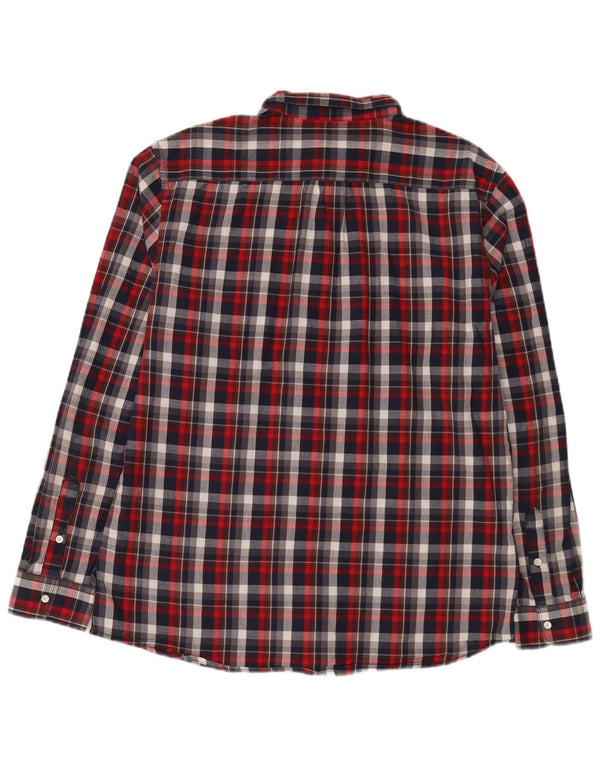 Wrangler Męska koszula flanelowa XL w czerwoną kratę, bawełniana