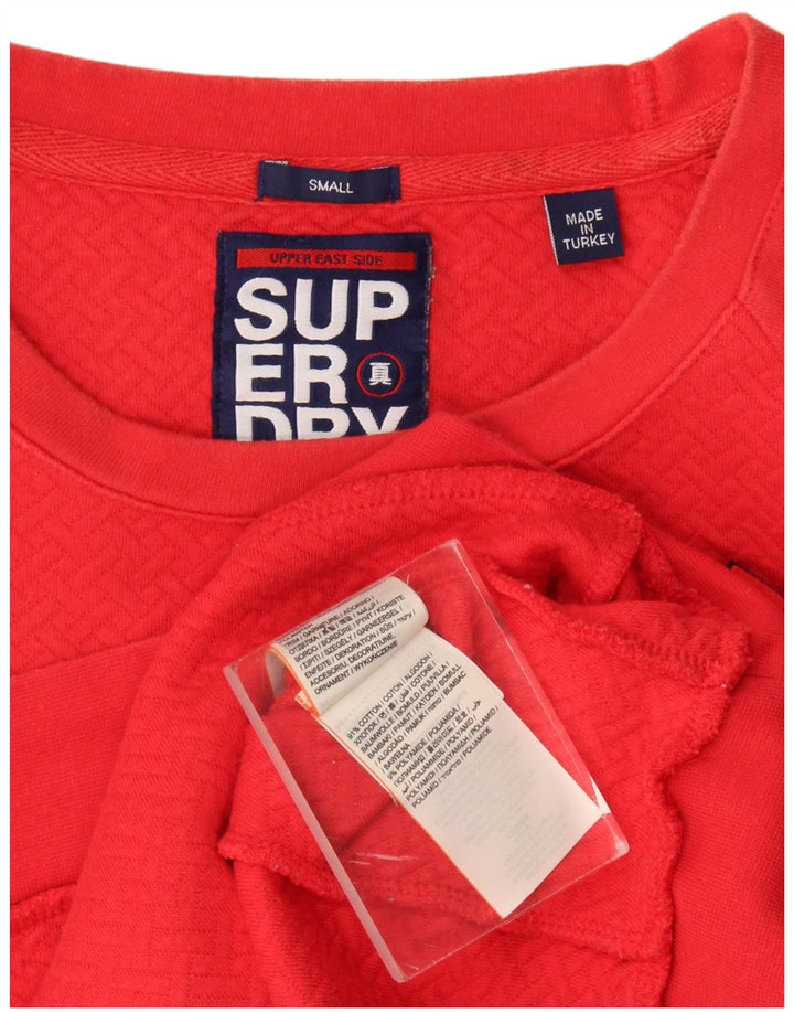 Damski sweter oversize Superdry z grafiką UK 10, mały, niebieski, bawełniany