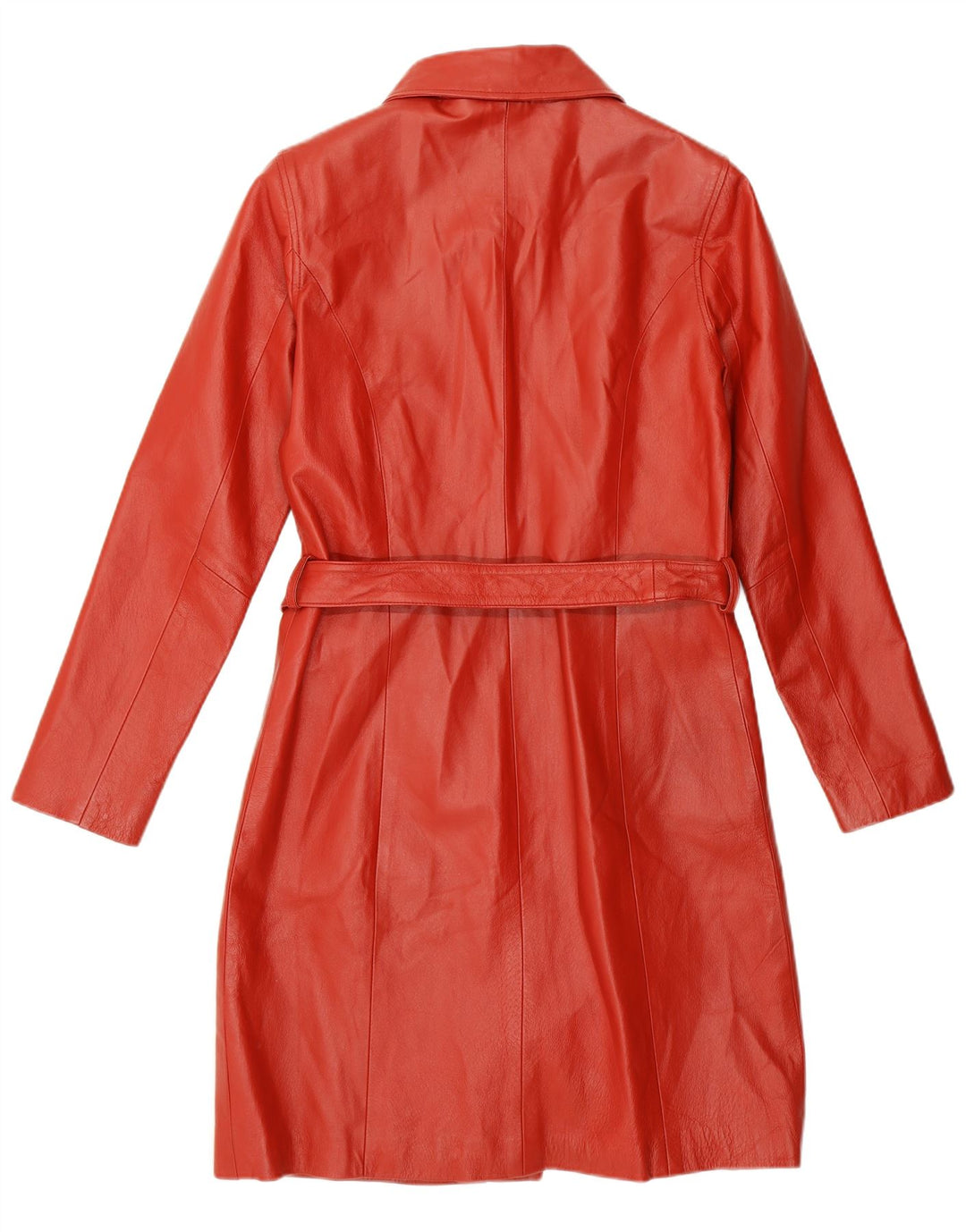 Damski płaszcz skórzany Kara UK 10 Small Red Leather