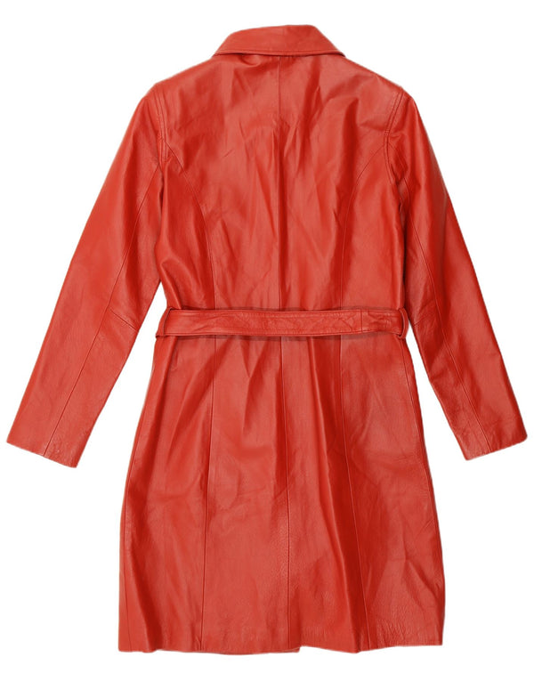 Damski płaszcz skórzany Kara UK 10 Small Red Leather