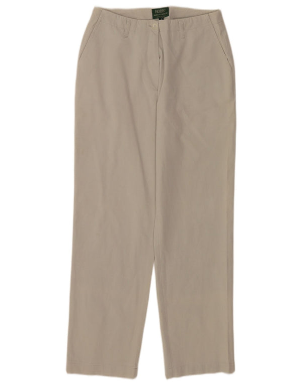 Spodnie damskie Hobbs Straight Casual UK 8 Small W27 L28 Beżowa bawełna