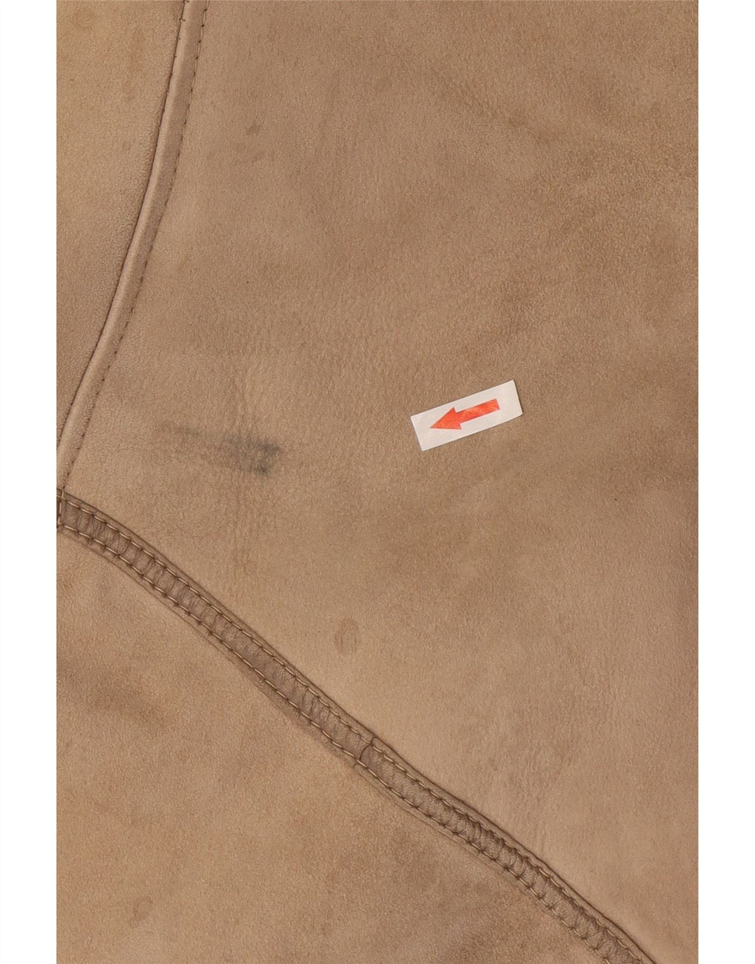 Vintage damska kurtka shearling IT 46 duża beżowa kurtka shearling