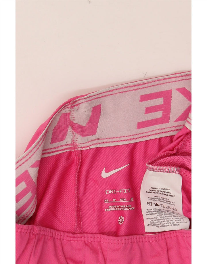 Damskie spodenki sportowe NIKE Dri Fit UK 4 XS Różowy poliester