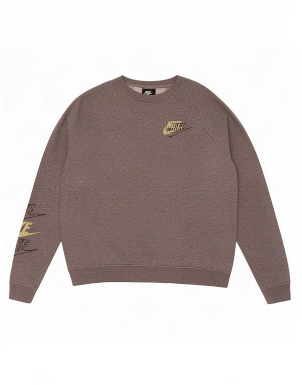 Męski sweter z grafiką Nike, średnioszary, bawełniany