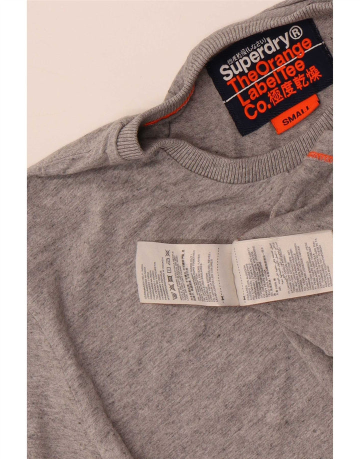 Męski T-shirt Superdry, mały, szary, bawełniany