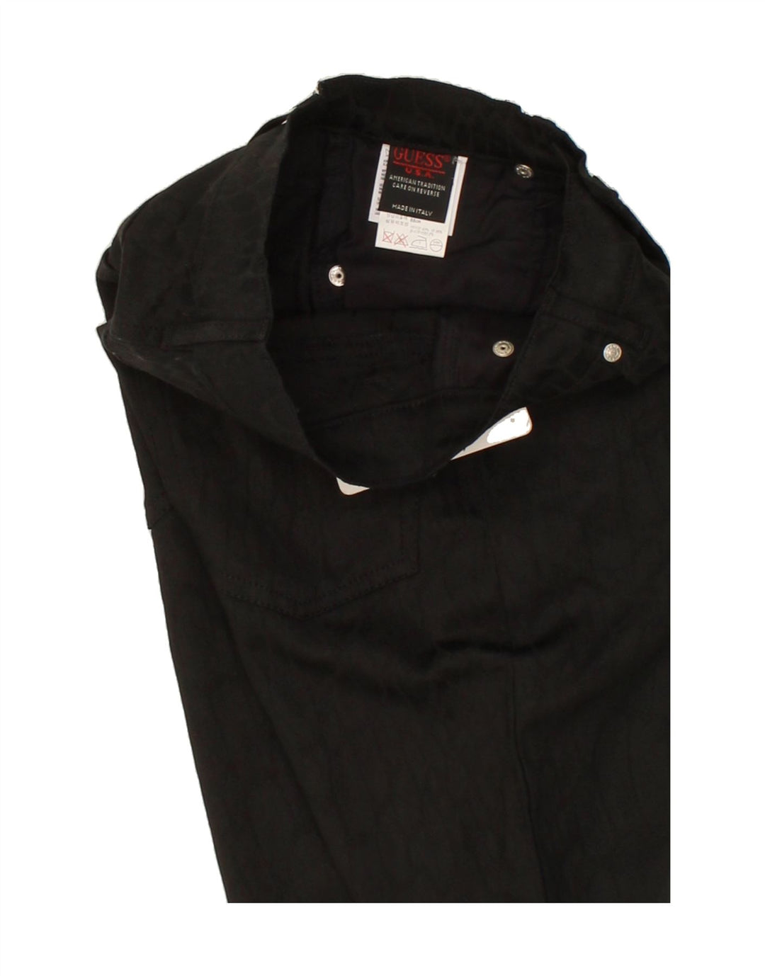 GUESS Womens Bootcut Casual Trousers W26 L31  Black Viscose Vintage Guess and Second-Hand Guess from Messina Hembry 