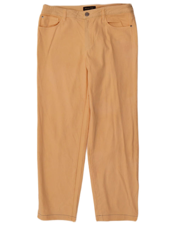 Spodnie damskie Massimo Dutti Straight Casual EU 40 Medium W30 L27 Żółte