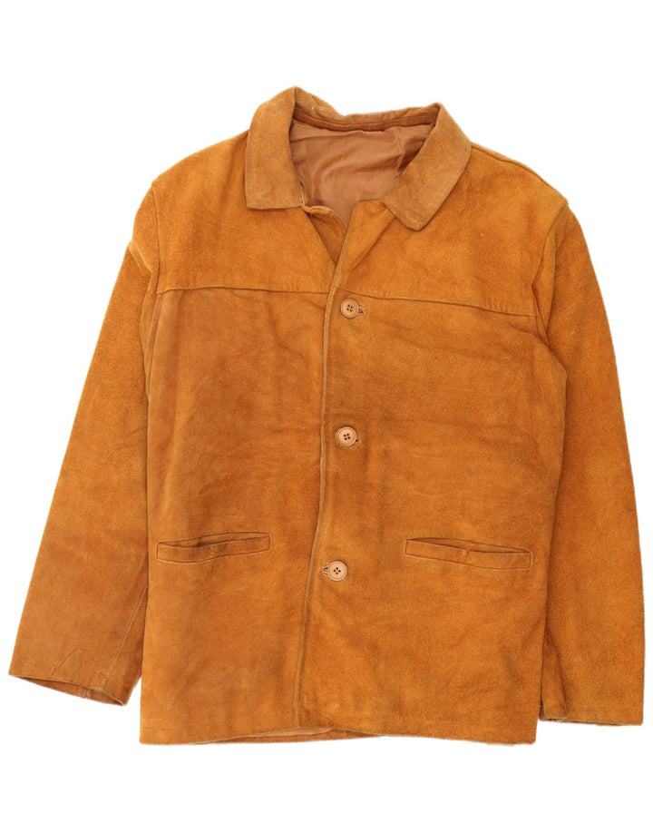 Vintage męska zamszowa kurtka IT 46 Small Beige