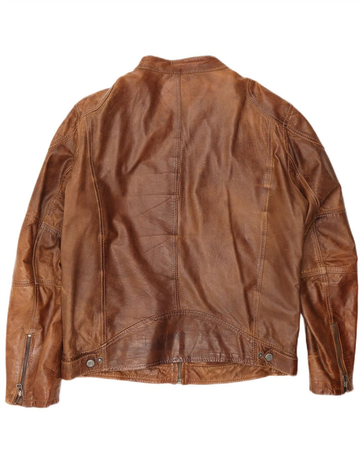 Męska kurtka skórzana Gipsy UK 42 XL brązowa
