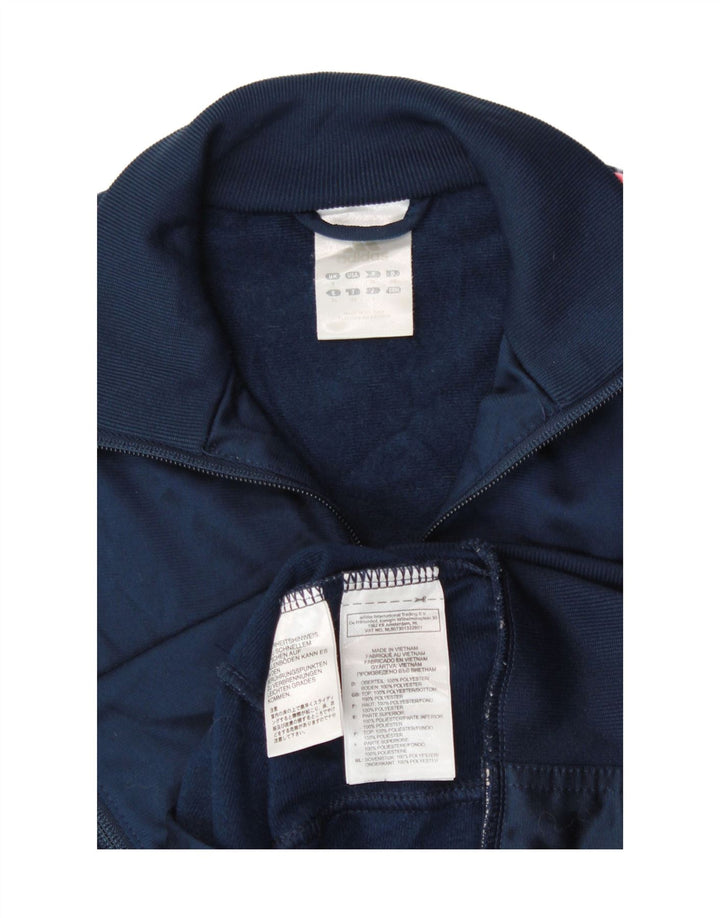 Damska kurtka dresowa Adidas UK 8, mała granatowa, poliestrowa