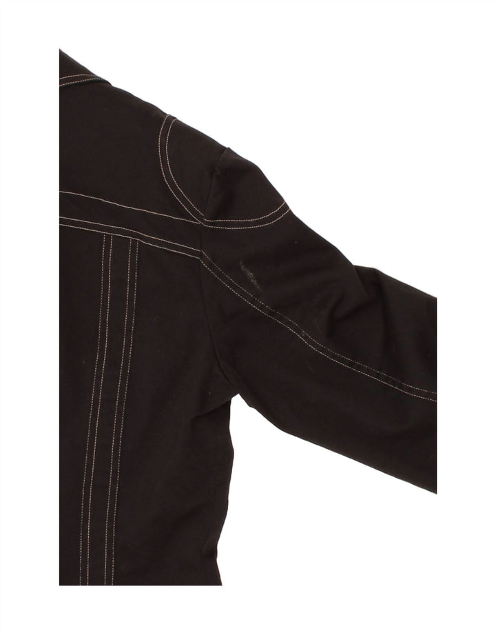 DIANA GALLESI Womens 3 Button Blazer Jacket UK 12 Medium Black Vintage Diana Gallesi and Second-Hand Diana Gallesi from Messina Hembry 