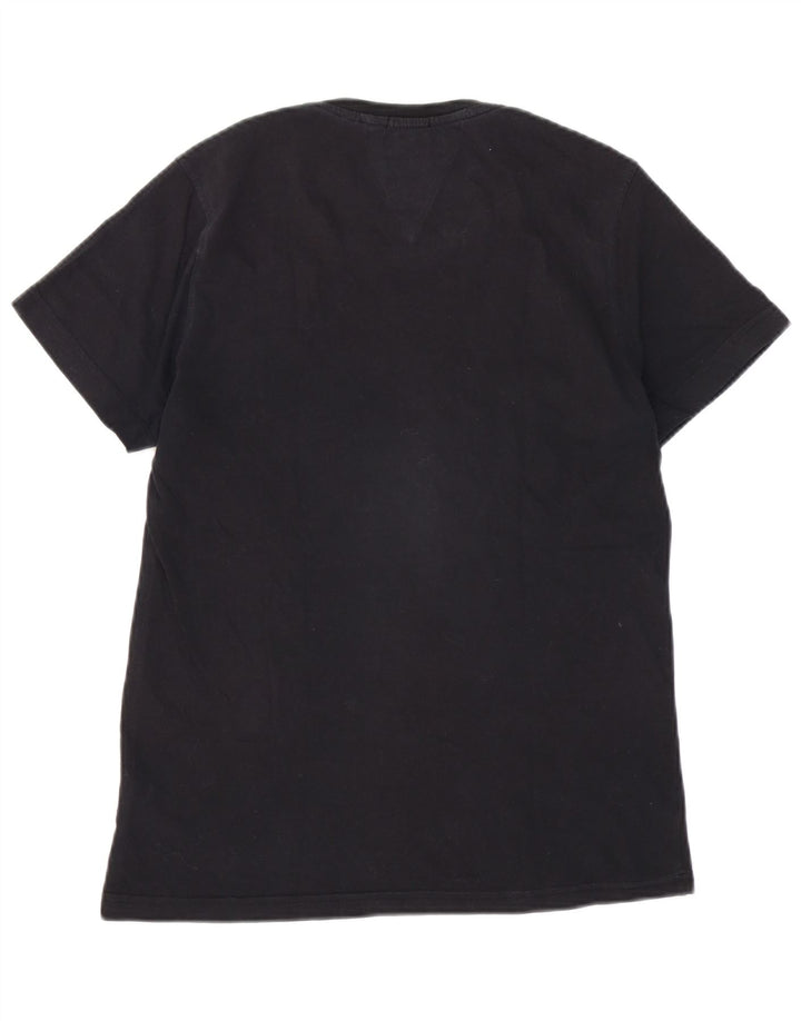 T-shirt męski Tommy Hilfiger Top, średni czarny, bawełniany