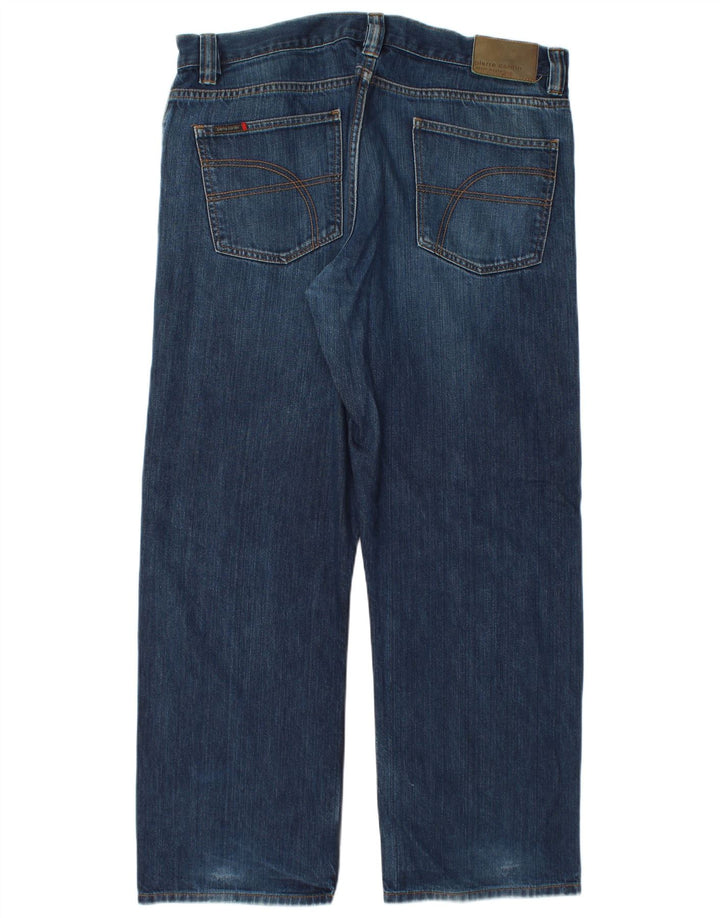 Męskie proste dżinsy Pierre Cardin W38 L30 Niebieskie bawełniane