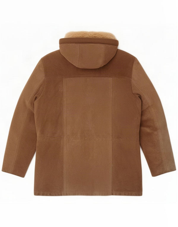 Męska zamszowa kurtka Sherpa Parka Robert Lewis UK 42 XL Beżowa
