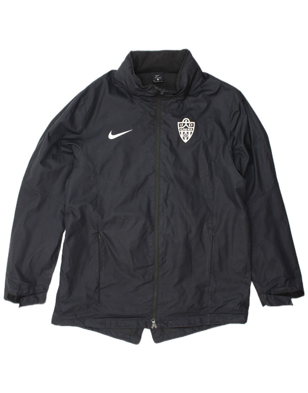 Męska kurtka przeciwdeszczowa z kapturem Nike UK 42 XL, szary poliester