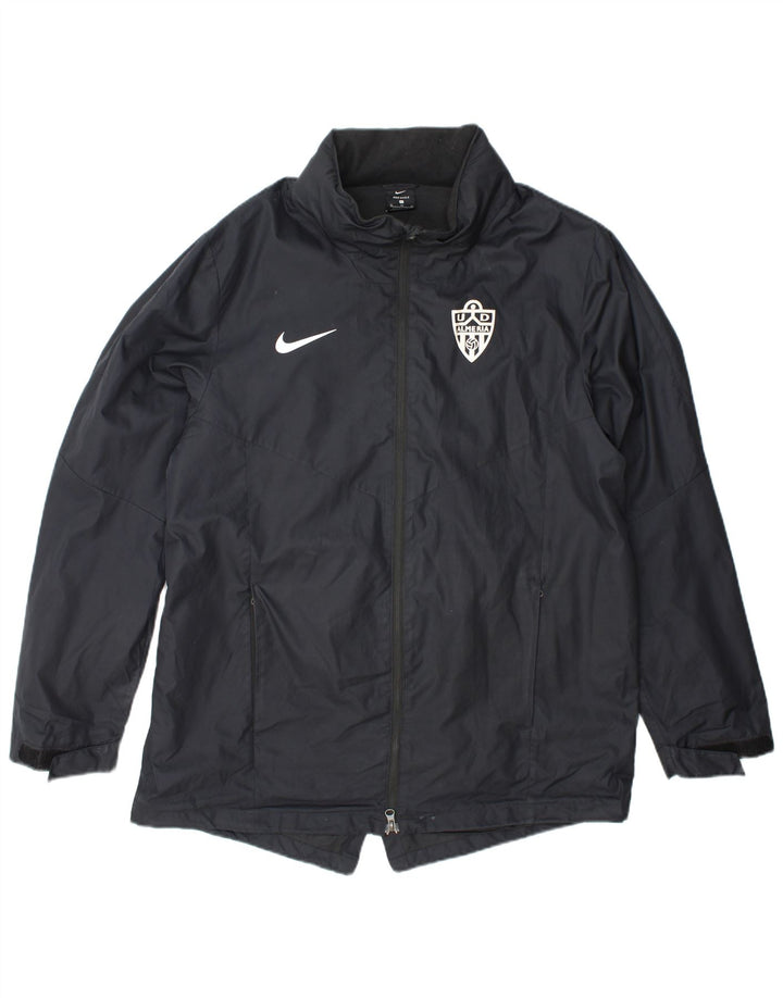 Męska kurtka przeciwdeszczowa z kapturem Nike UK 42 XL, szary poliester