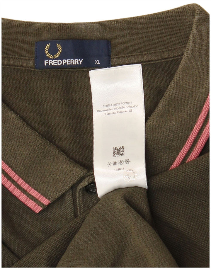 Męska koszulka polo Fred Perry XL, bawełniana khaki